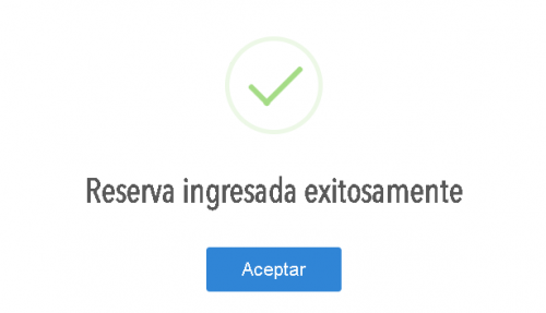 Confirmación de reserva de hora.